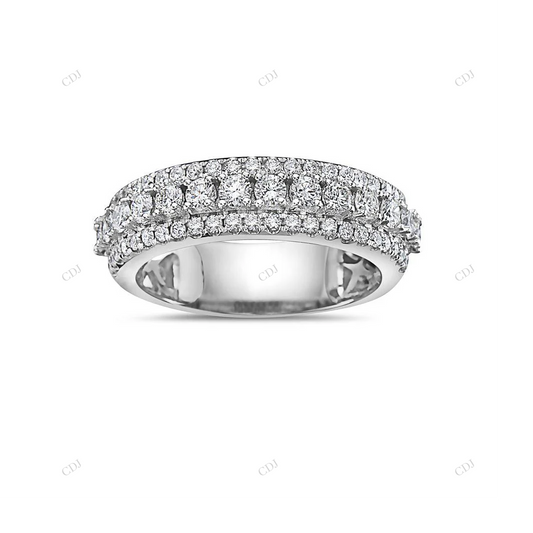 925 Silver Moissanite Full Eternity Ring hip hop jewelry customdiamjewel