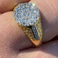 Silver Iced Diamond Nugget Micropave Ring  customdiamjewel   