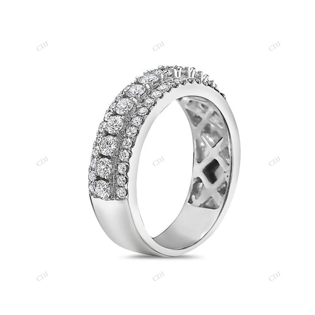 925 Silver Moissanite Full Eternity Ring hip hop jewelry customdiamjewel