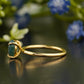 Moss Agate Moissanite Engagement Ring