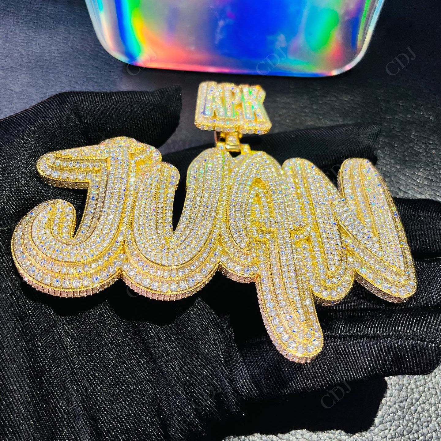 Hip Hop JUAN Custom Letter Pendant hip hop jewelry CustomDiamJewel   