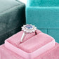 Oval Cut Blue Moissanite Engagement Ring