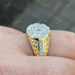 Silver Iced Diamond Nugget Micropave Ring  customdiamjewel   
