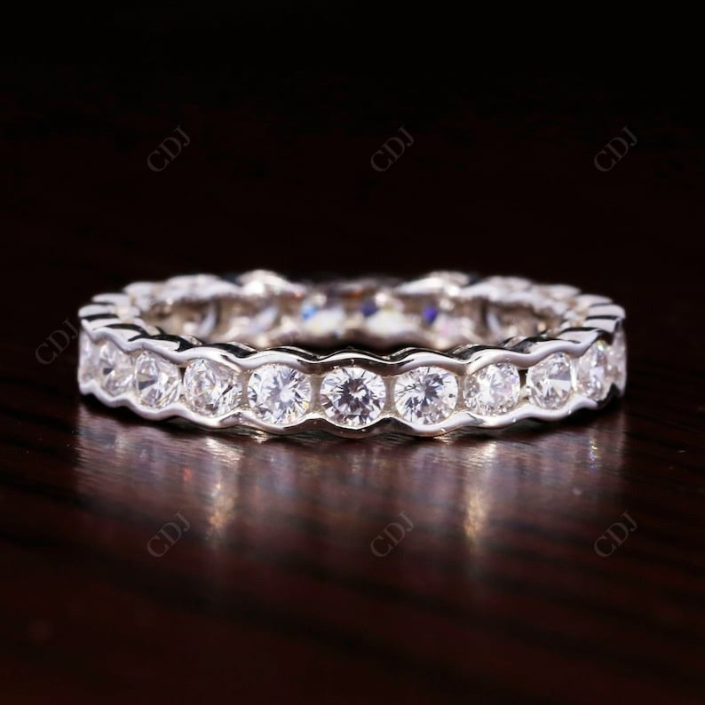 1.70CT Round Cut Real Diamond Full Eternity Wedding Band  customdiamjewel   