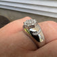 Hip Hop Iced Moissanite Cluster Ring  customdiamjewel   