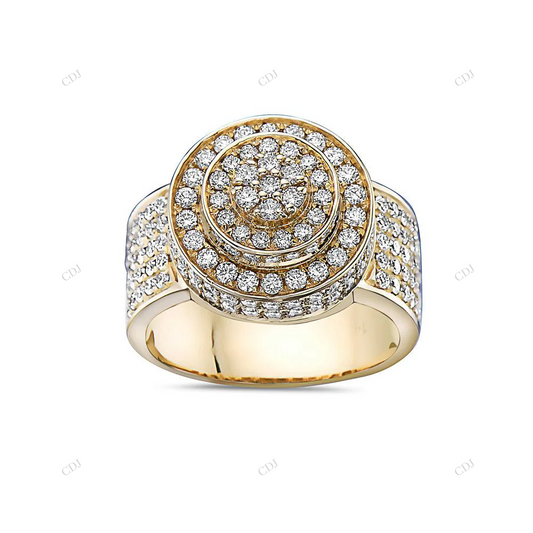 Luxury Concentric Circle Moissanite Ring hip hop jewelry customdiamjewel