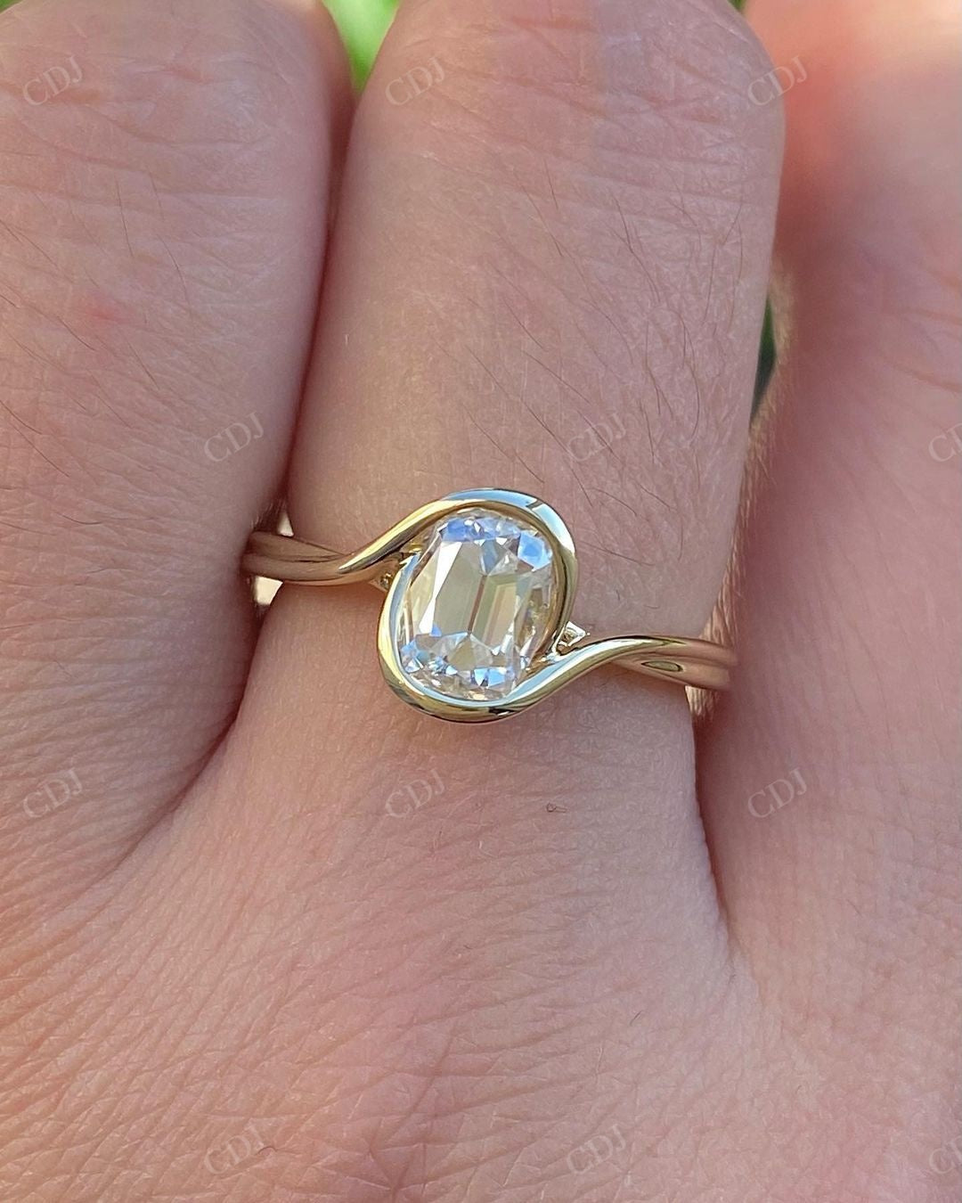 Antique Lab Grown Diamond Solitaire Ring