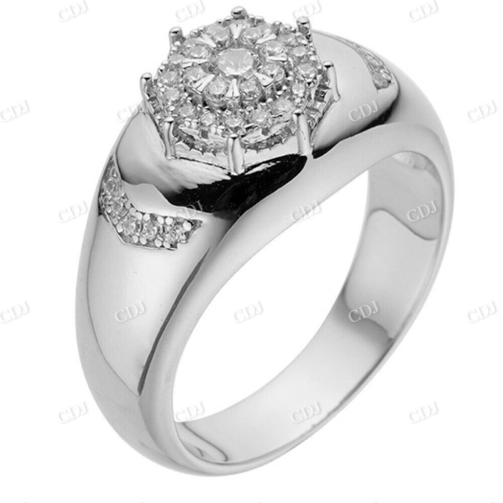 Hip Hop Iced Moissanite Cluster Ring  customdiamjewel   