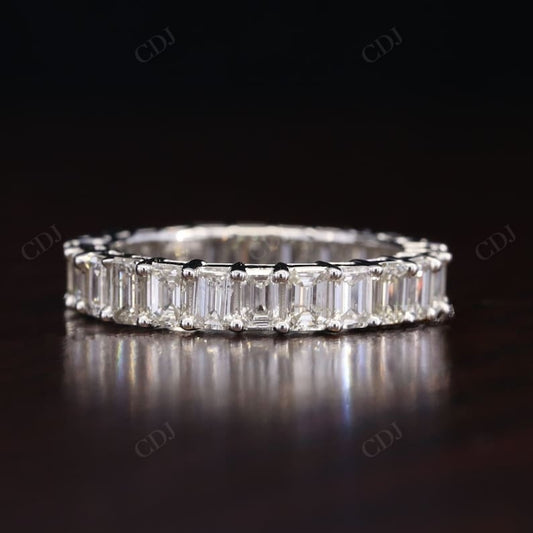 Emerald Cut 4.08CTW Lab Grown Wedding Band Woman  customdiamjewel   