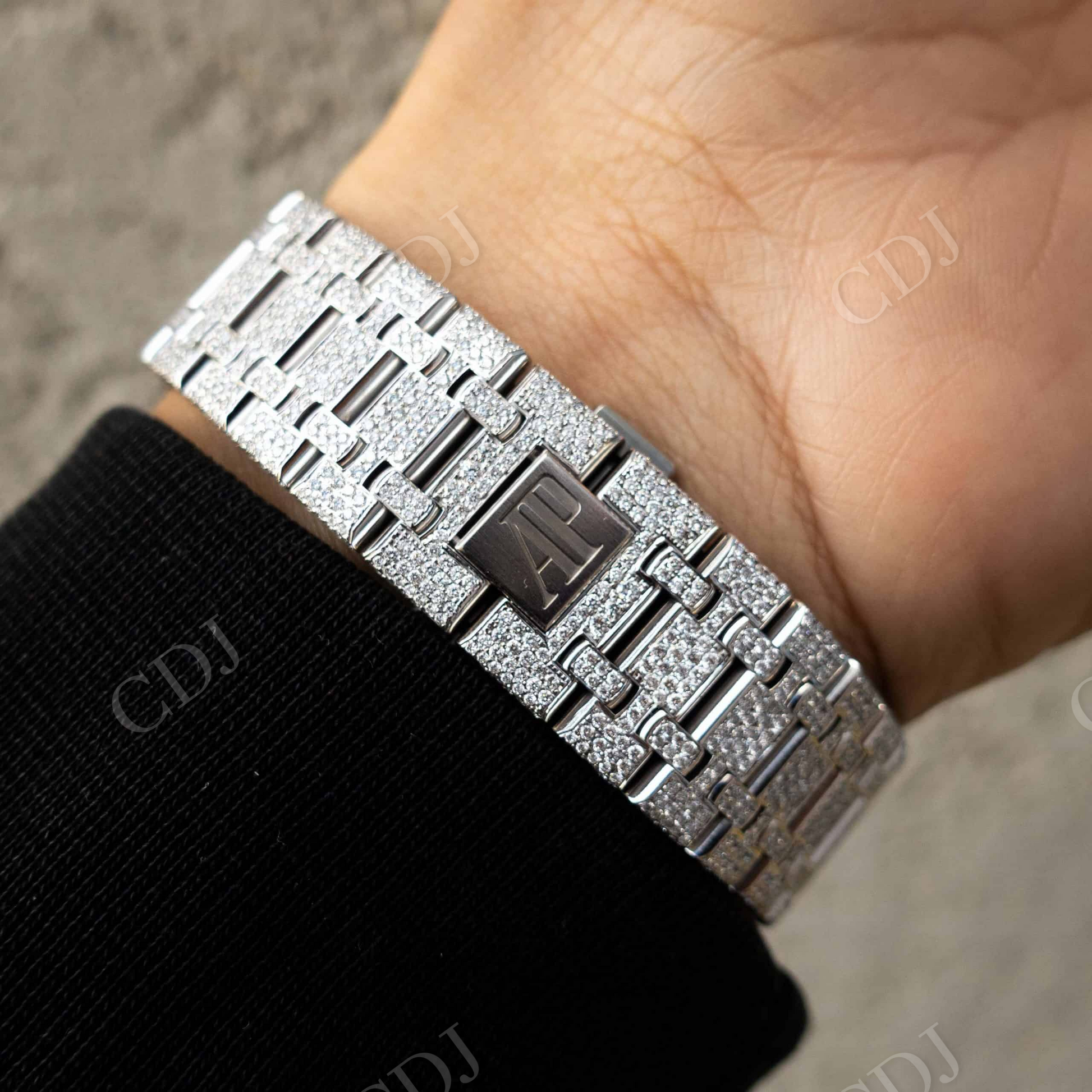 Skeleton Fully Iced Out AP Wholesaler Moissanite Hip Hop Watch customdiamjewel