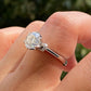 Round Cut Lab Grown Diamond Prong Set Ring