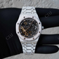 Skeleton Fully Iced Out AP Wholesaler Moissanite Hip Hop Watch customdiamjewel