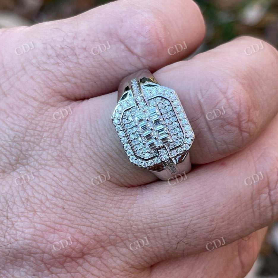 Iced Baguette Diamond Hip Hop Ring  customdiamjewel   