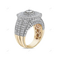 Custom 14k Gold Cushion Moissanite Men's Ring hip hop jewelry customdiamjewel
