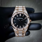 Audemars Piguet Black Plate Screw On Bezel Moissanite Watch customdiamjewel