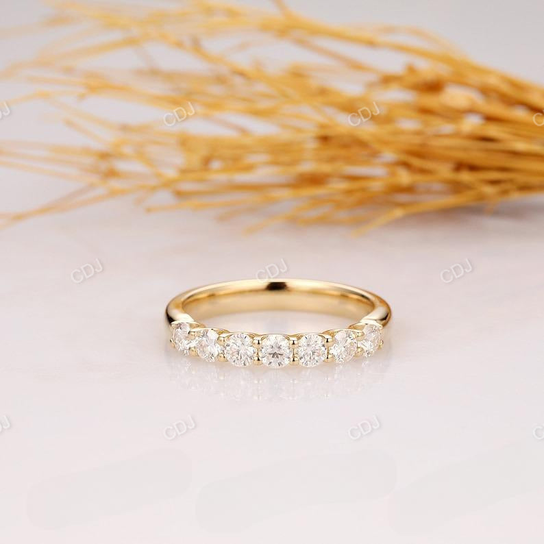 0.10CTW Round Cut Natural Diamond Wedding Band  customdiamjewel 10KT Yellow Gold VVS-EF