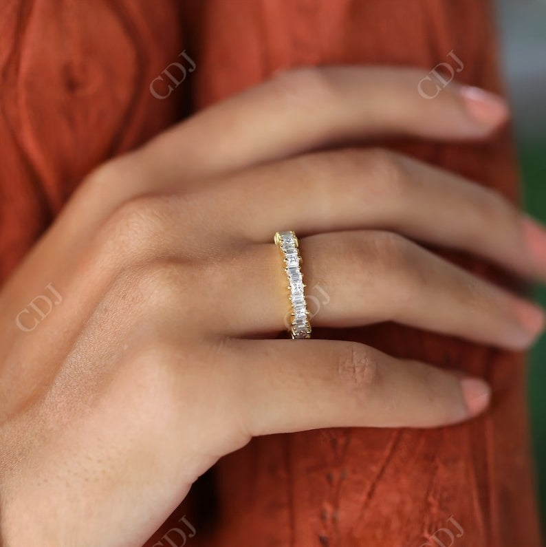 1.10CT Baguette and Princess Cut Natural Diamond Wedding Band  customdiamjewel   
