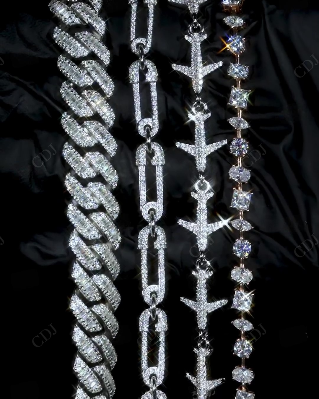 VVS 925 Sterling Silver Diamond Bracelet hip hop jewelry CustomDiamJewel   