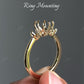 Unique Solid Gold Semi Mount Ring For Women
