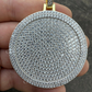 14K Gold Large Bling Out Iced Round Hip Hop Pendant  customdiamjewel   