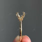 Unique Solid Gold Semi Mount Ring For Women