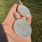 14K Gold Large Bling Out Iced Round Hip Hop Pendant  customdiamjewel   