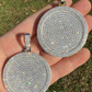 14K Gold Large Bling Out Iced Round Hip Hop Pendant  customdiamjewel   