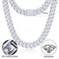 27mm 5 Row Moissanite Silver Cuban Chain hip hop jewelry CustomDiamJewel
