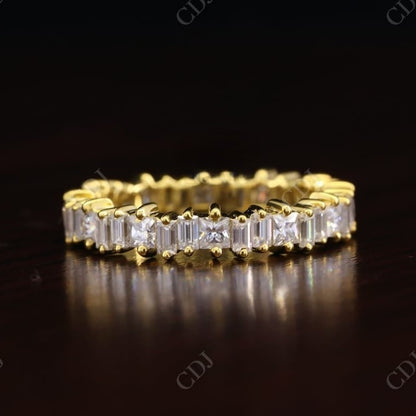 1.10CT Baguette and Princess Cut Natural Diamond Wedding Band  customdiamjewel 10 KT Solid Gold Yellow Gold VVS-EF