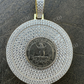 14K Gold Large Bling Out Iced Round Hip Hop Pendant  customdiamjewel   