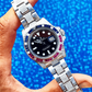 Moissanite Diamond Black Dial Oyster Belt Rolex Watch customdiamjewel