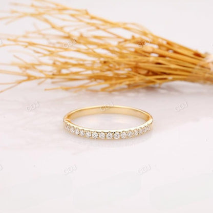 0.34CTW Round Natural Diamond Half Eternity Wedding Band  customdiamjewel 10KT Yellow Gold VVS-EF