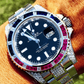 Moissanite Diamond Black Dial Oyster Belt Rolex Watch customdiamjewel