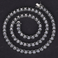 5MM Black Diamond Silver Tennis Chain hip hop jewelry CustomDiamJewel