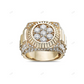 925 Silver Moissanite Cluster Ring for Men hip hop jewelry customdiamjewel