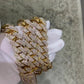 Cluster Diamond Set Iced Out Cuban Chain hip hop jewelry CustomDiamJewel   