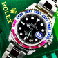 Luxury 41 mm Black Dial Oyster Bezel Set Rolex Watch customdiamjewel