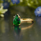 Green Emerald Teardrop Moissanite Ring customdiamjewel
