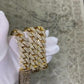 Cluster Diamond Set Iced Out Cuban Chain hip hop jewelry CustomDiamJewel   