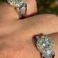 Iced Diamond Solitaire Compass Star Ring  customdiamjewel   