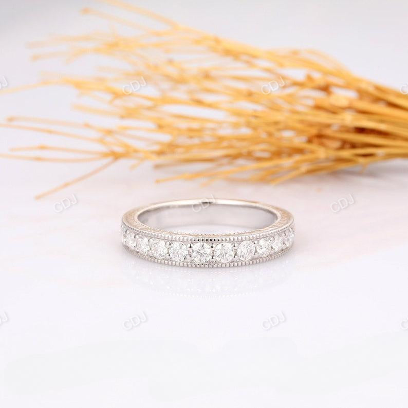 0.30CTW Filigree Channel Set Diamond Art Deco Wedding Band  customdiamjewel 10KT White Gold VVS-EF