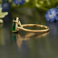 Green Emerald Teardrop Moissanite Ring customdiamjewel