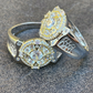 Iced Diamond Solitaire Compass Star Ring  customdiamjewel   
