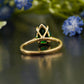 Green Emerald Teardrop Moissanite Ring customdiamjewel