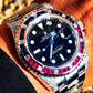 Luxury 41 mm Black Dial Oyster Bezel Set Rolex Watch customdiamjewel