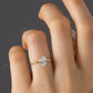 Unique Oval Cut Lab Grown Diamond Promise Ring