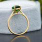 Green Emerald Teardrop Moissanite Ring customdiamjewel