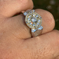 Iced Diamond Solitaire Compass Star Ring  customdiamjewel   