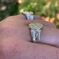 Iced Diamond Solitaire Compass Star Ring  customdiamjewel   