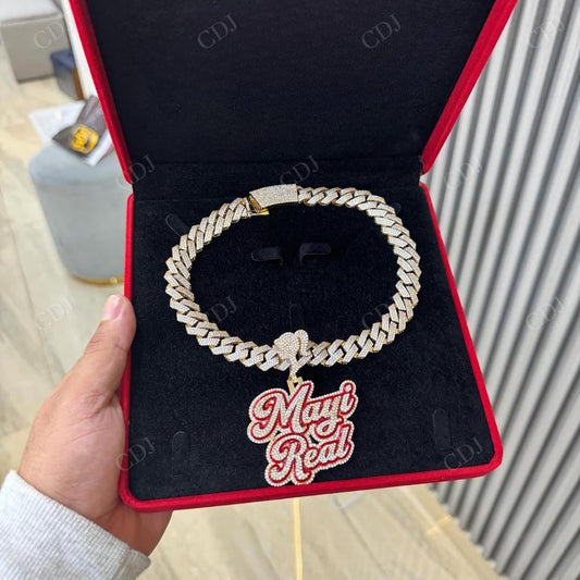 925 Sterling Gold Plated Mayi Real Diamond Pendant hip hop jewelry CustomDiamJewel   